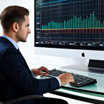 A focused professional data analyst, fully clothed in a modest business casual outfit, seated comfortably at a sleek, ergonomic desk within a modern, brightly lit study. The analyst is intently observing a large, transparent holographic display that presents intricate market price fluctuation graphs, detailed data visualizations, and strategic analysis overlays. The background is clean and minimalistic, emphasizing concentration. The person exhibits perfect anatomy, correct proportions, well-formed hands with proper finger count, and a natural, contemplative pose. Professional photography, high-resolution, realistic textures, safe for work, appropriate content, fully clothed, modest clothing, family-friendly.
