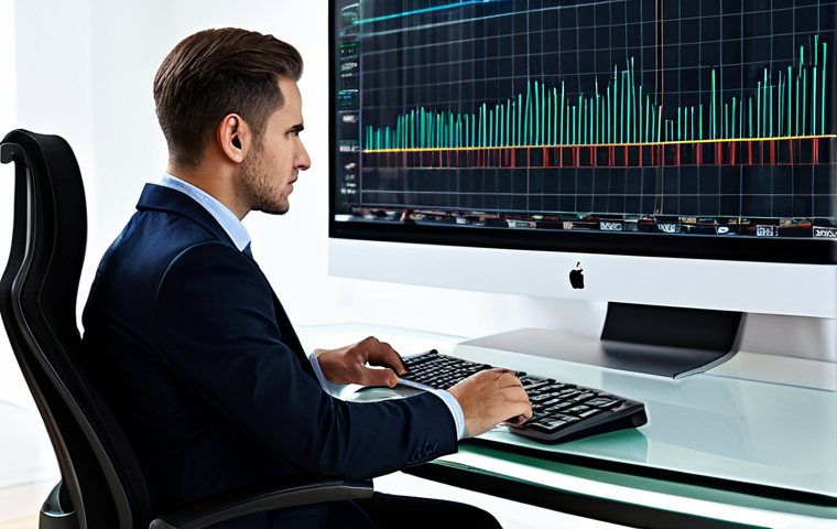 A focused professional data analyst, fully clothed in a modest business casual outfit, seated comfortably at a sleek, ergonomic desk within a modern, brightly lit study. The analyst is intently observing a large, transparent holographic display that presents intricate market price fluctuation graphs, detailed data visualizations, and strategic analysis overlays. The background is clean and minimalistic, emphasizing concentration. The person exhibits perfect anatomy, correct proportions, well-formed hands with proper finger count, and a natural, contemplative pose. Professional photography, high-resolution, realistic textures, safe for work, appropriate content, fully clothed, modest clothing, family-friendly.